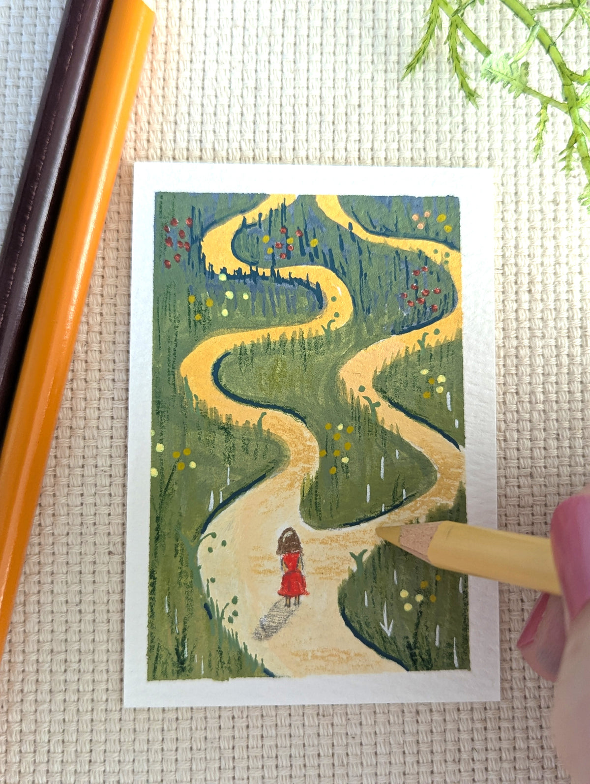 "Lean Not" (Proverbs 3: 5-6) Individual Art Trading Card
