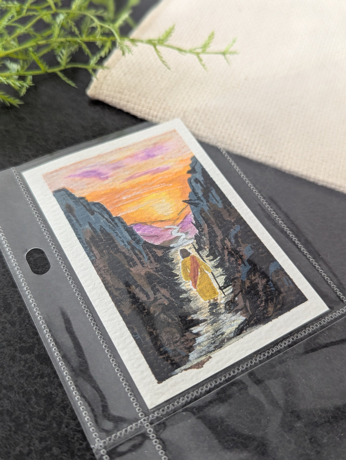 "Shadow of Death" (Psalms 23:4) Individual Art Trading Card