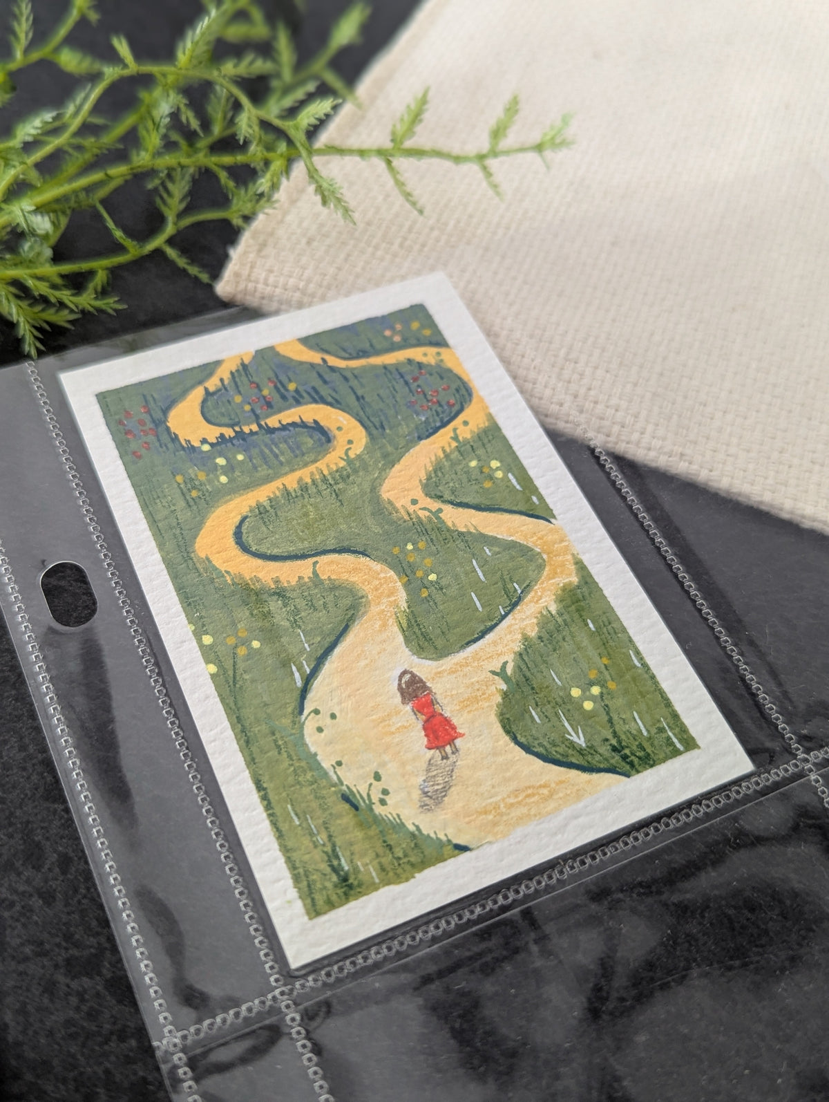 "Lean Not" (Proverbs 3: 5-6) Individual Art Trading Card
