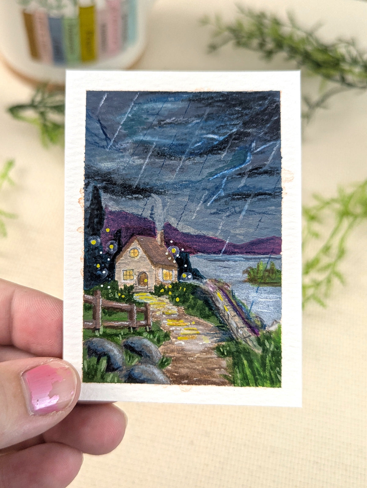 "Refuge In the Storm" (Isaiah 25:4) Individual Art Trading Card
