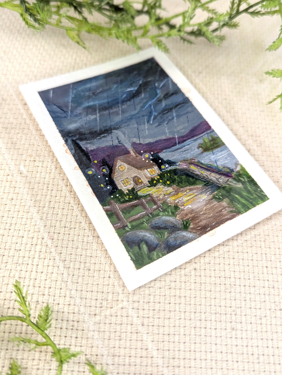 "Refuge In the Storm" (Isaiah 25:4) Individual Art Trading Card