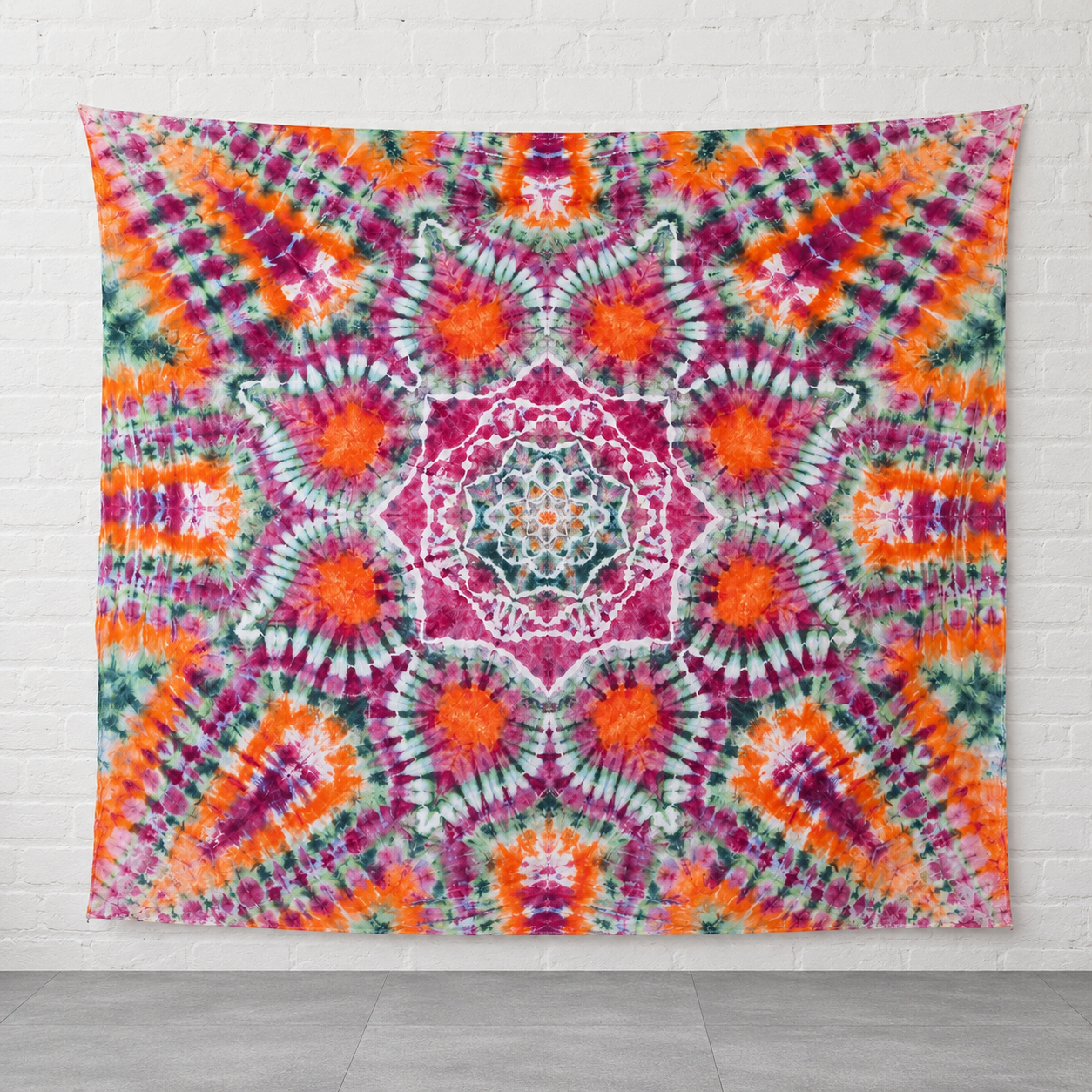 Tropical Bloom Mandala Tapestry