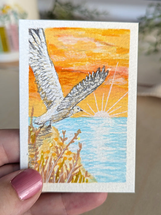 "Wings of the Morning" (Psalms 139: 9-10) Individual Art Trading Card