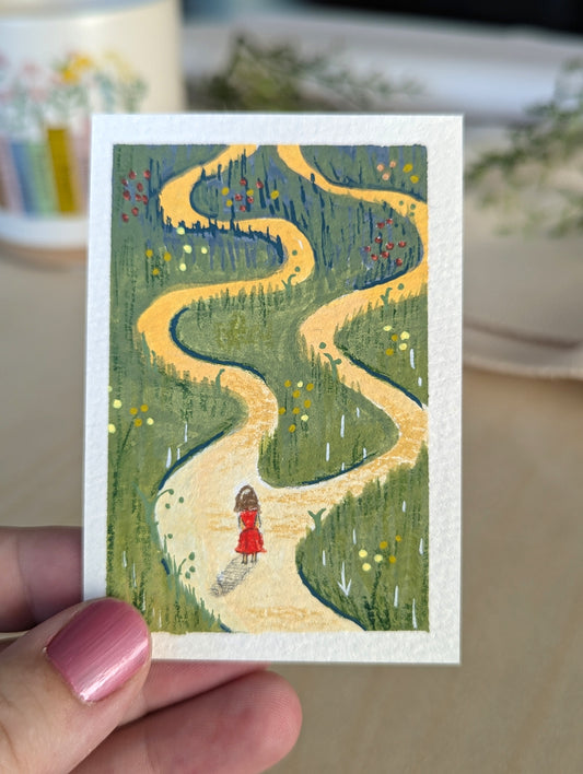 "Lean Not" (Proverbs 3: 5-6) Individual Art Trading Card