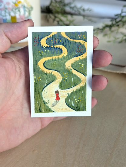"Lean Not" (Proverbs 3: 5-6) Individual Art Trading Card