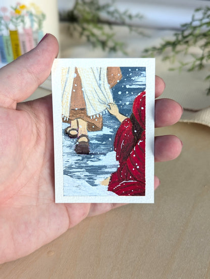 "White As Snow" (Isaiah 1:18) Individual Art Trading Card
