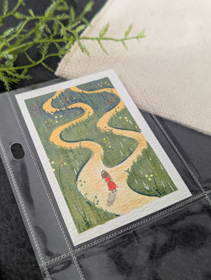 "Lean Not" (Proverbs 3: 5-6) Individual Art Trading Card