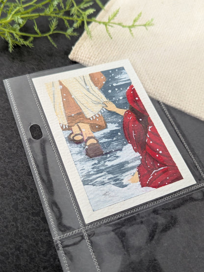 "White As Snow" (Isaiah 1:18) Individual Art Trading Card