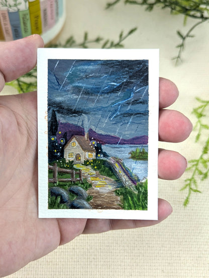 "Refuge In the Storm" (Isaiah 25:4) Individual Art Trading Card