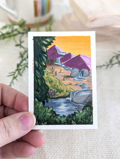"High Places" (Isaiah 41:18) Individual Art Trading Card