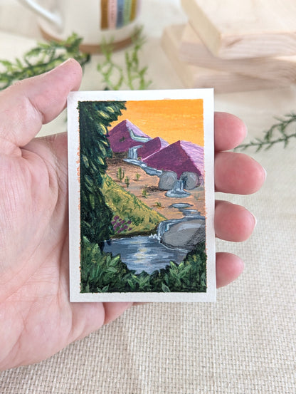 "High Places" (Isaiah 41:18) Individual Art Trading Card