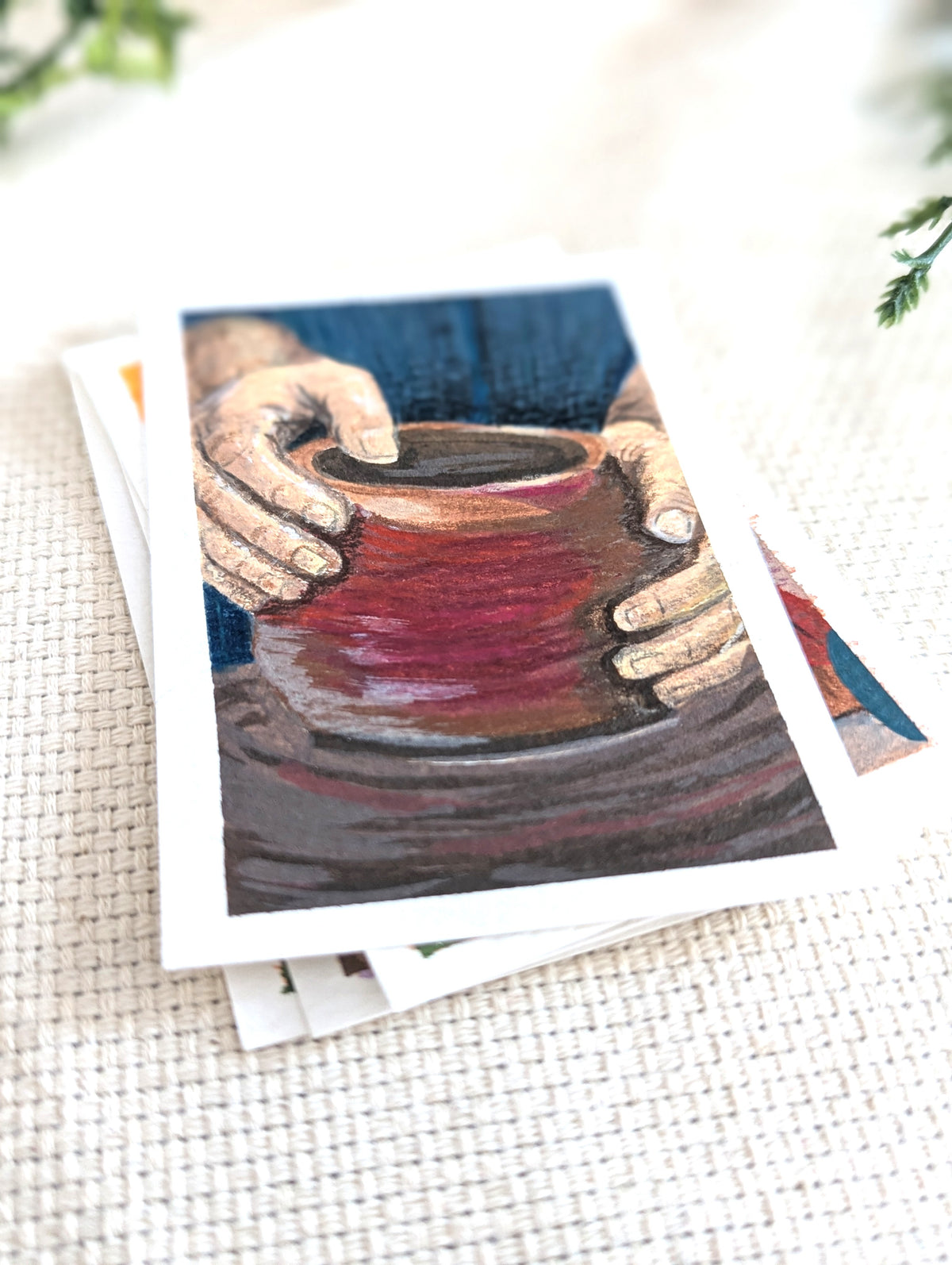 "In His Hands" (Jeremiah 18:6) Individual Art Trading Card
